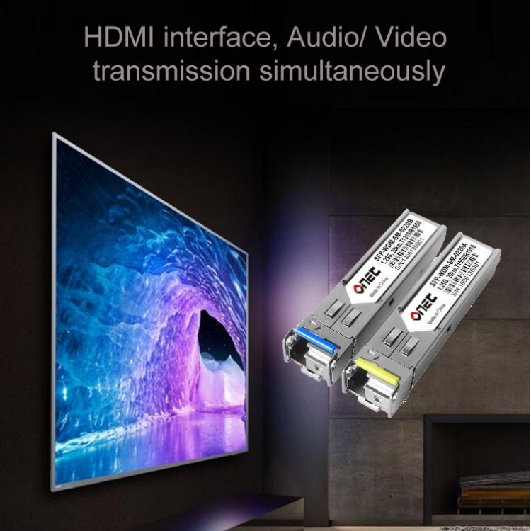 OPT882-KVM Extensor HDMI (receptor y remitente) Extensor de fibra óptica con puerto USB y función KVM, distancia de transmisión: 20 KM, OPT882-KVM