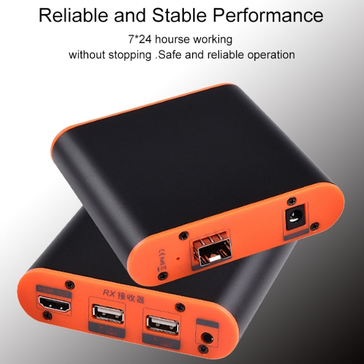 OPT882-KVM Extensor HDMI (receptor y remitente) Extensor de fibra óptica con puerto USB y función KVM, distancia de transmisión: 20 KM, OPT882-KVM