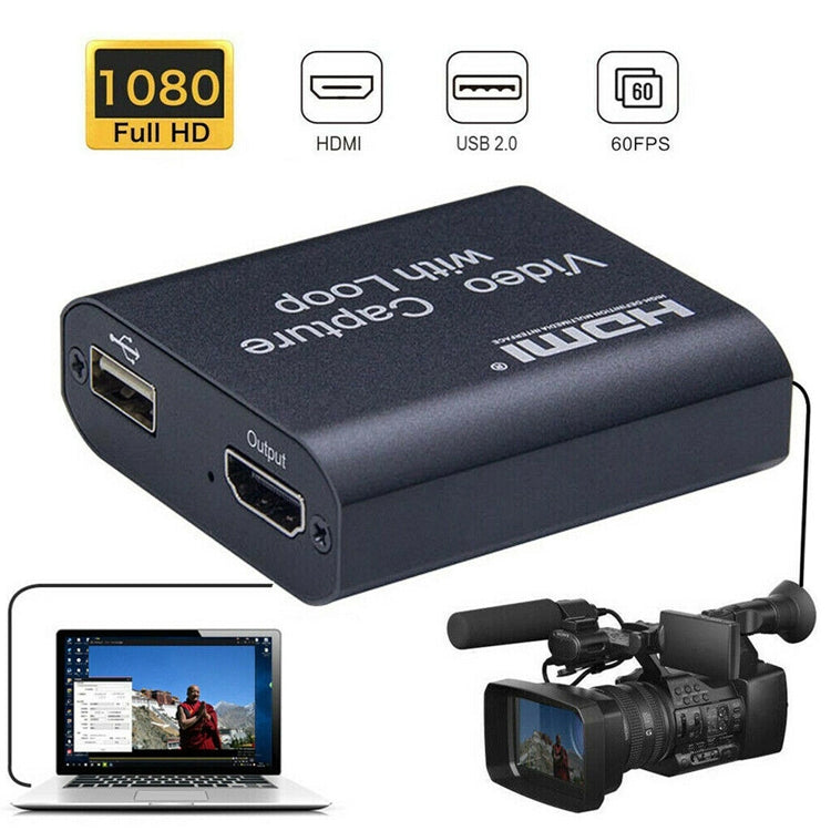 Captura de vídeo USB 2.0 a HDMI 4K HD con bucle