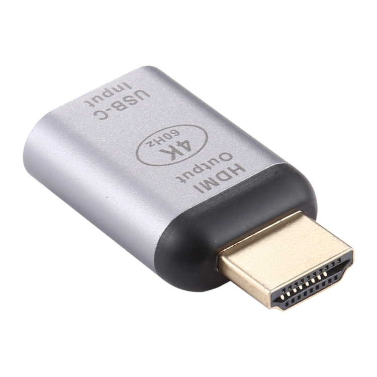 Adaptador de aleación de aluminio tipo C / USB-C hembra a HDMI macho, Type-C Female to HDMI Male