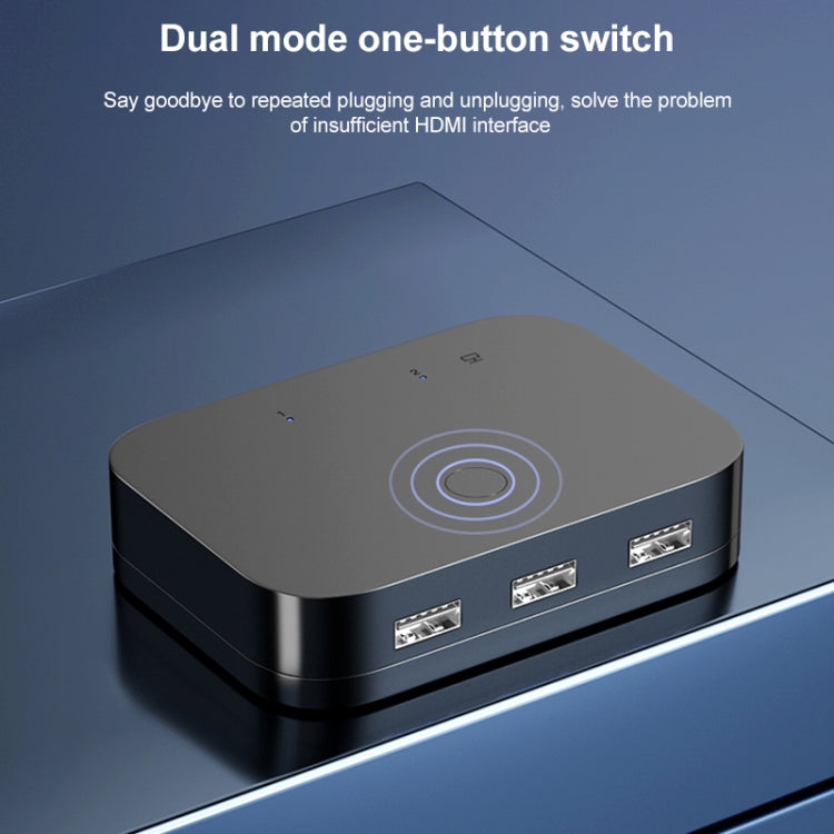Conmutador 2x1 4Kx2K HDMI/USB/KVM, HDMI / USB / KVM Switch