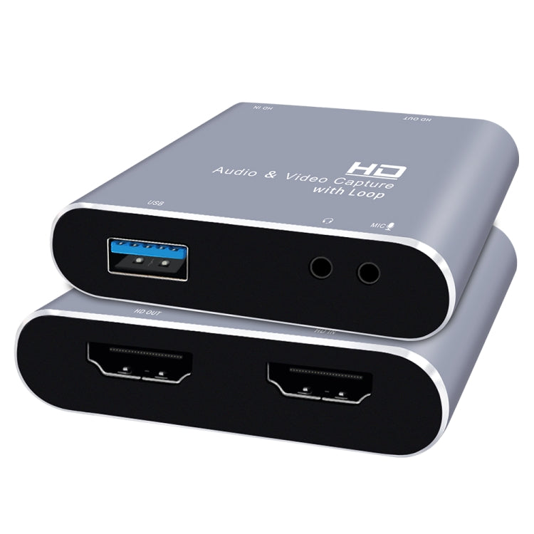Z37 HDMI Hembra + Micrófono a HDMI Hembra + Audio + Tarjeta de Captura de Audio y Video HD USB con Bucle, Z37