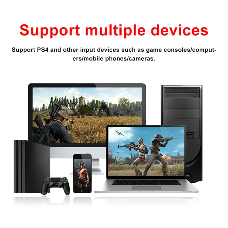 Z37 HDMI Hembra + Micrófono a HDMI Hembra + Audio + Tarjeta de Captura de Audio y Video HD USB con Bucle, Z37