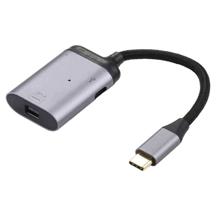 Cable adaptador de sincronización de datos 4K USB-C / Type-C a Mini DisplayPort 1.4 + PD, Type-C to Mini DP