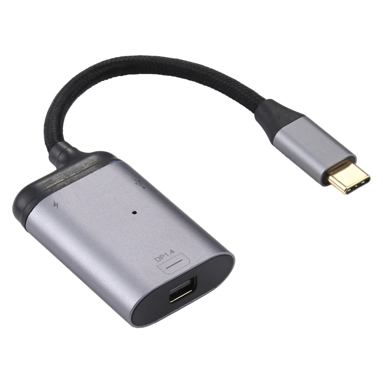 Cable adaptador de sincronización de datos 4K USB-C / Type-C a Mini DisplayPort 1.4 + PD, Type-C to Mini DP