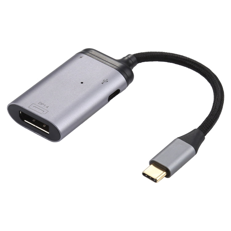 Cable adaptador de sincronización de datos 4K USB-C / Type-C a DisplayPort 1.4 + PD, Type-C to DP