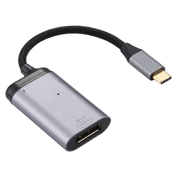 Cable adaptador de sincronización de datos 4K USB-C / Type-C a DisplayPort 1.4 + PD, Type-C to DP