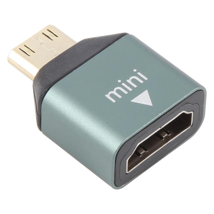 Mini HDMI macho a HDMI hembra adaptador de cabeza chapado en oro, Mini HDMI Male to HDMI Female