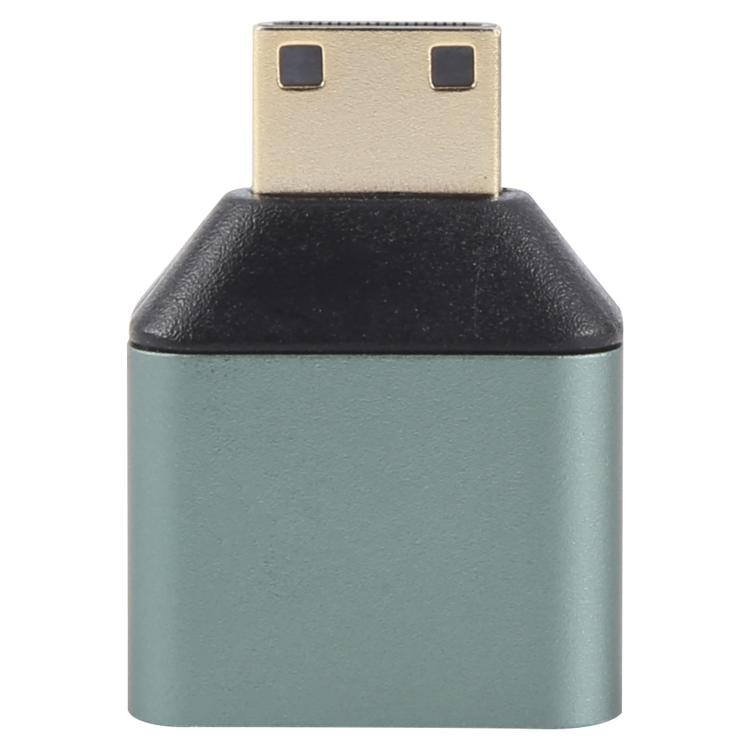 Mini HDMI macho a HDMI hembra adaptador de cabeza chapado en oro, Mini HDMI Male to HDMI Female