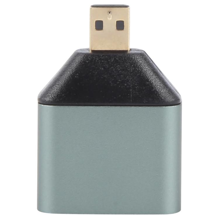 Mini HDMI macho a HDMI hembra adaptador de cabeza chapado en oro, Micro HDMI Male to HDMI Female