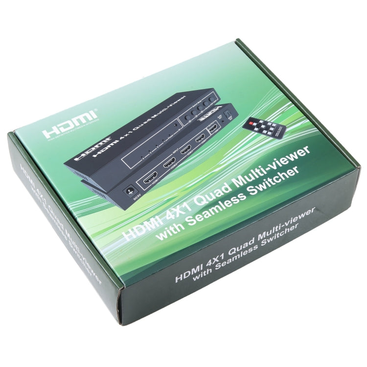 Multivisor cuádruple HDMI de salida 4 en 1 con conmutador continuo, enchufe de la UE, 4 x 1, EU Plug, 4 x 1, AU Plug, 4 x 1, UK Plug, 4 x 1, US Plug