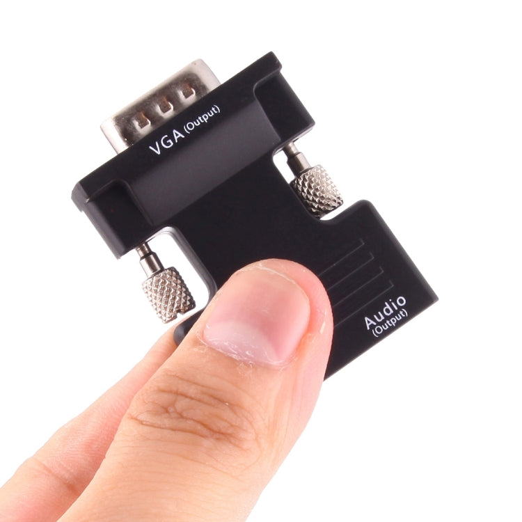 Convertidor HDMI hembra a VGA macho con adaptador de salida de audio para proyector, monitor, televisores, HDMI to VGA+Audio