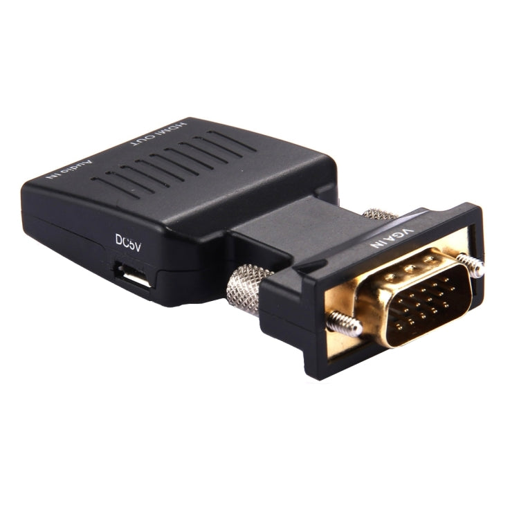 HD 1080P VGA a HDMI + Adaptador convertidor de salida de audio y video para proyector de monitor HDTV, VGA to HDMI+Audio