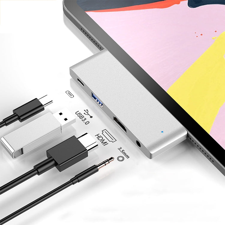 HW-TC29 Adaptador HUB de extensión multifuncional tipo C / USB-C 4 en 1 iPad Pro Hub