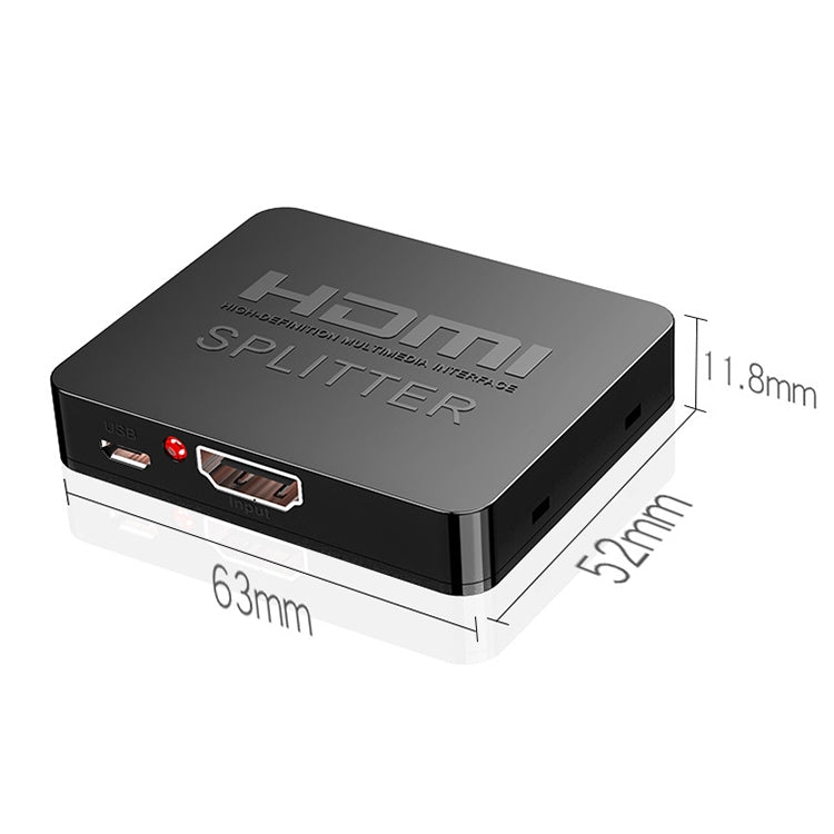 mini divisor del amplificador de 1x2 HDMI, ayuda 3D y 4K x 2K
