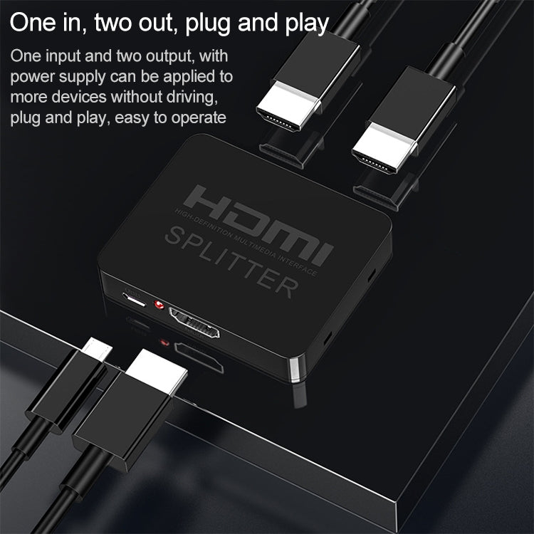 mini divisor del amplificador de 1x2 HDMI, ayuda 3D y 4K x 2K