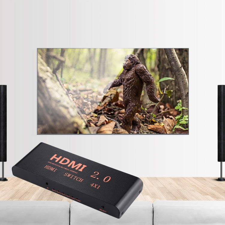 Conmutador 4X1 4K/60Hz HDMI 2.0 con control remoto, enchufe UE, 4X1