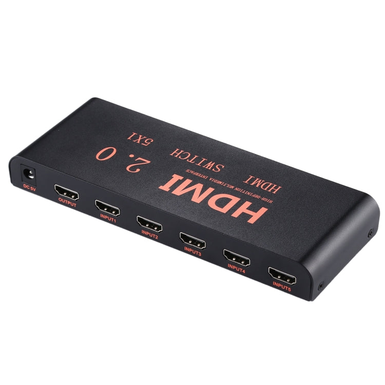 Conmutador HDMI 2.0 5X1 4K/60Hz con control remoto, enchufe UE, 5X1