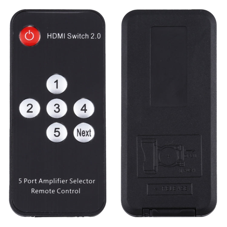 Conmutador HDMI 2.0 5X1 4K/60Hz con control remoto, enchufe UE, 5X1
