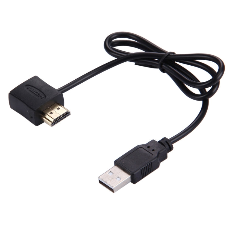 Cable adaptador de conector macho HDMI hembra + HDMI macho a USB 2.0 de 50 cm, HDMI Female + Male