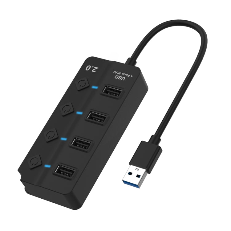 Onten 5301 Extensor Divisor USB 3.0 Macho a 4 USB 2.0 Hembra con Interruptor Independiente, 5301