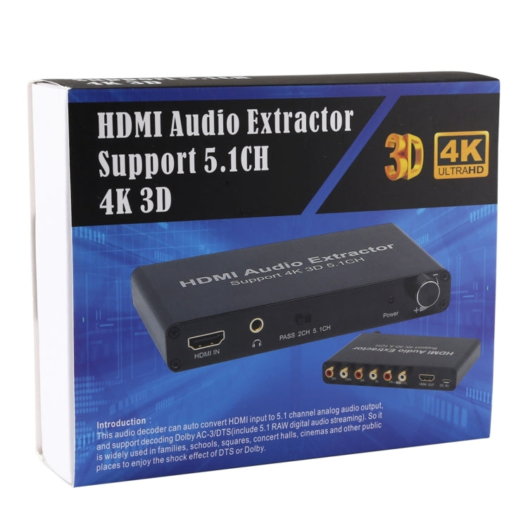 Extractor de decodificador de audio 4K 3D HDMI 5.1CH