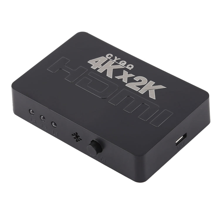 Conmutador HDMI 4K de 3 puertos con control remoto, 3 Inputs to 1 output 4K