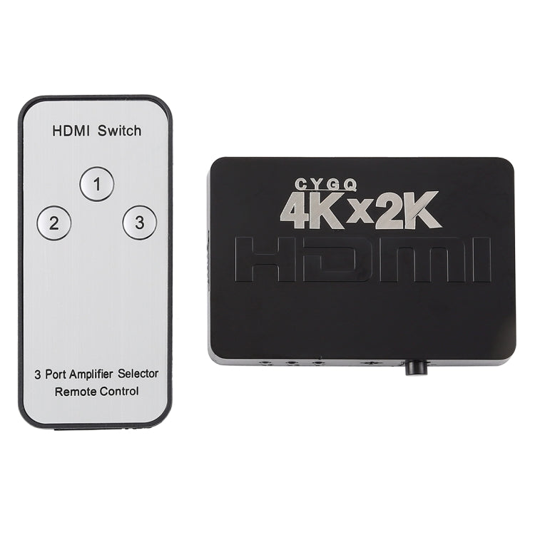 Conmutador HDMI 4K de 3 puertos con control remoto, 3 Inputs to 1 output 4K