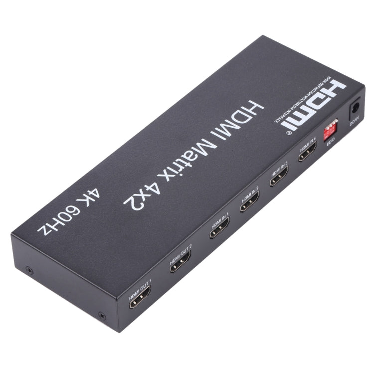 Conmutador/divisor de matriz HDMI 4x2 con control remoto, compatible con ARC / MHL / 4Kx2K / 3D, entrada HDMI de 4 puertos, salida HDMI de 2 puertos, Support ARC / MHL / 4Kx2K / 3D