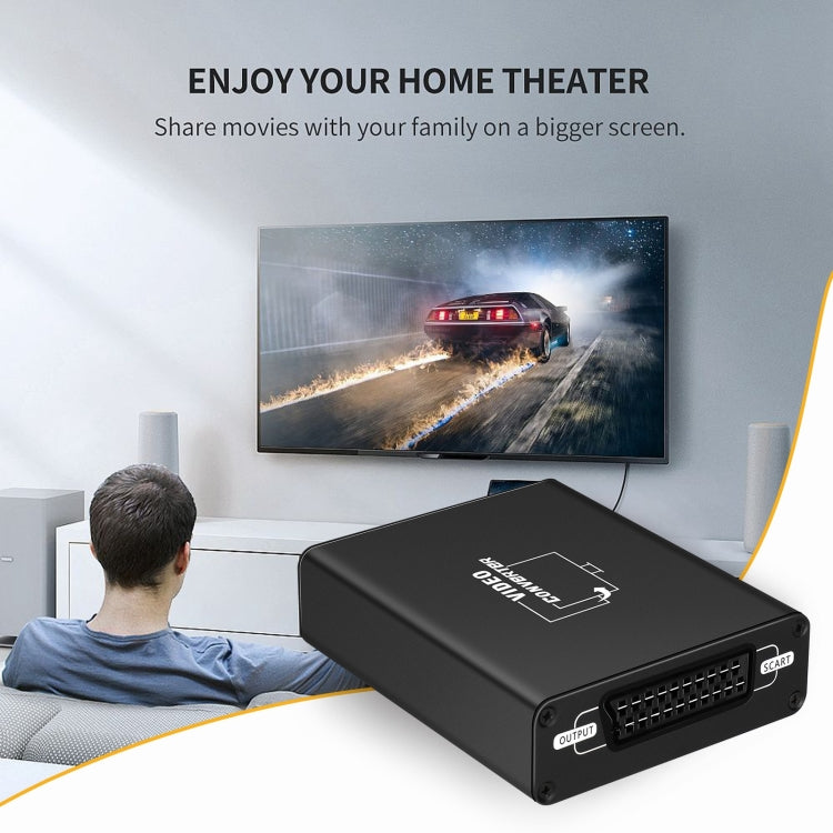NEWKENG C8 Convertidor de vídeo HDMI a SCART, C8 HDMI to SCART