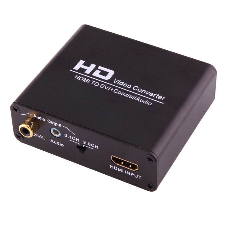 NEWKENG X5 HDMI a DVI con convertidor de vídeo de salida coaxial de audio de 3,5 mm, X5 HDMI to DVI with Audio