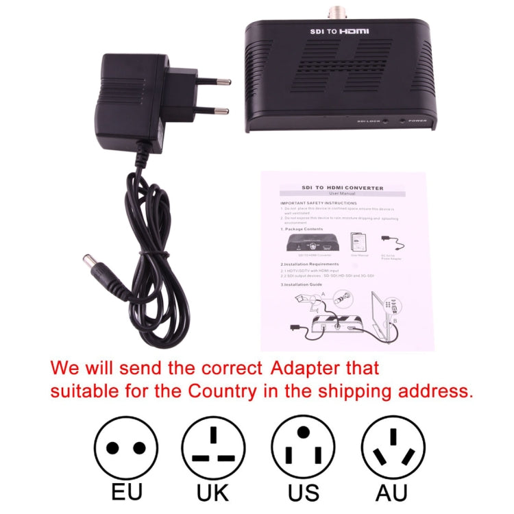 NEWKENG L008 Convertidor de vídeo SD-SDI / HD-SDI / 3G-SDI a HDMI, L008 SD-SDI / HD-SDI / 3G-SDI to HDMI