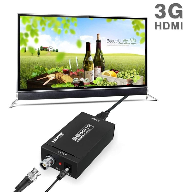NEWKENG S008 Convertidor de vídeo Mini SD-SDI / HD-SDI / 3G-SDI a HDMI, S008 Mini SD-SDI / HD-SDI / 3G-SDI to HDMI