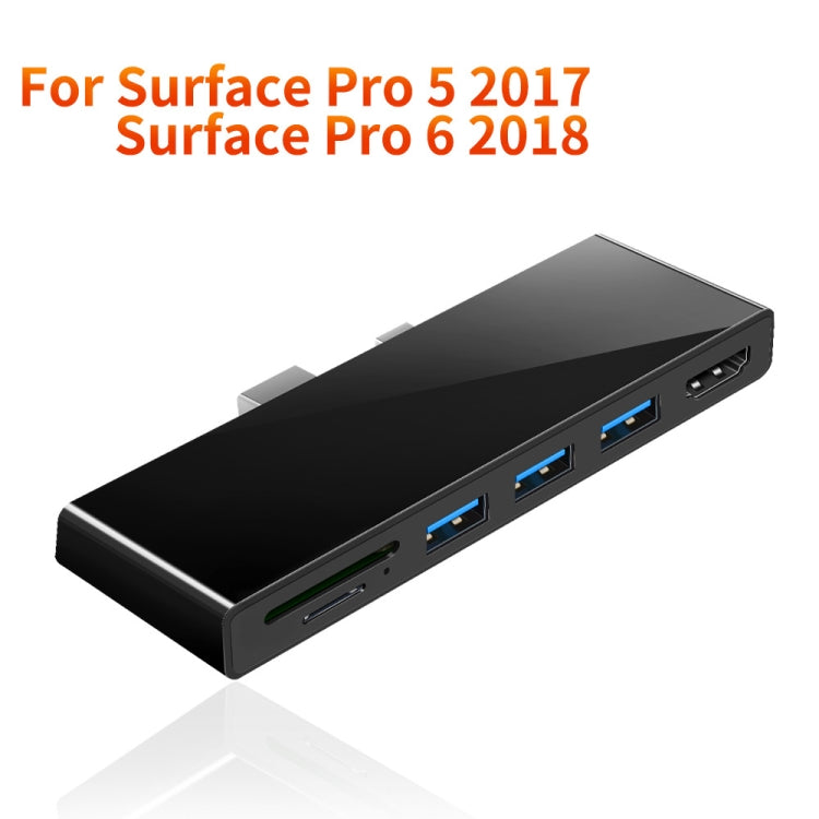 ROCKETEK SK-S5H 3 x USB 3.0 + HDMI + Lector de Tarjetas de Memoria SD/TF HUB 4K Adaptador HDMI, SK-S5H
