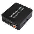 Convertidor de Audio HDMI a AV compatible con Audio Coaxial SPDIF NTSC PAL vídeo compuesto adaptador HDMI a 3RCA para TV/PC/PS3/DVD Blue-ray, AV + Aduio