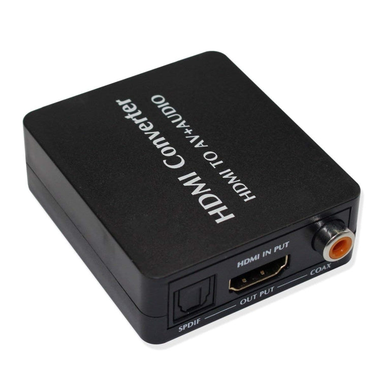 Convertidor de Audio HDMI a AV compatible con Audio Coaxial SPDIF NTSC PAL vídeo compuesto adaptador HDMI a 3RCA para TV/PC/PS3/DVD Blue-ray, AV + Aduio