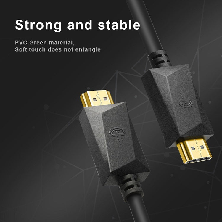 ROCKETEK HDMI01Y-2 HDMI 2.0 4K 30Hz 3D HD Cable HDMI con conector chapado en oro para todos los dispositivos HDMI, longitud: 2 m