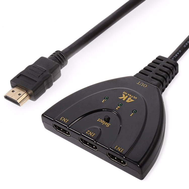 3 en 1 entrada HDMI 4K x 2K HDTV adaptador de interruptor Pigtail divisor HDMI, 1 in 3