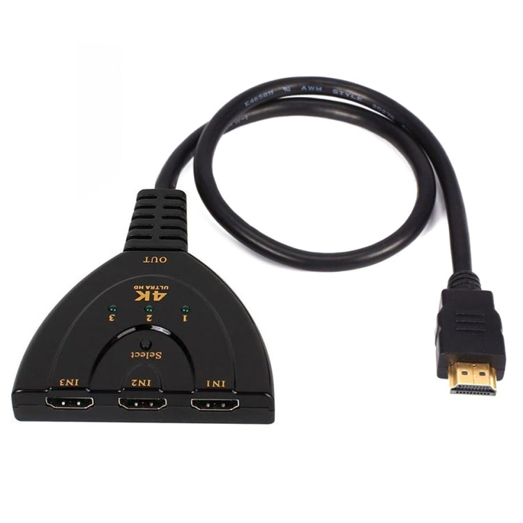 3 en 1 entrada HDMI 4K x 2K HDTV adaptador de interruptor Pigtail divisor HDMI, 1 in 3