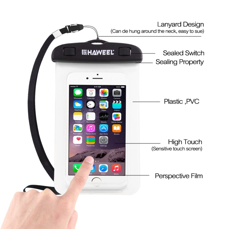 Bolsa impermeable universal transparente HAWEEL con cordón para iPhone, Galaxy, Huawei, Xiaomi, LG, HTC y otros teléfonos inteligentes