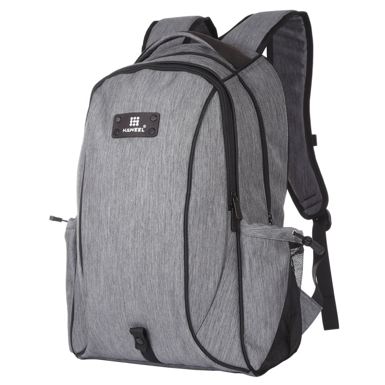 HAWEEL 14W Mochila para computadora portátil con hombros dobles de lona portátil para exteriores con energía solar extraíble plegable, salida USB: 5V 2.1A máx.