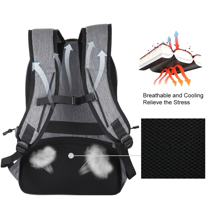 HAWEEL 14W Mochila para computadora portátil con hombros dobles de lona portátil para exteriores con energía solar extraíble plegable, salida USB: 5V 2.1A máx.