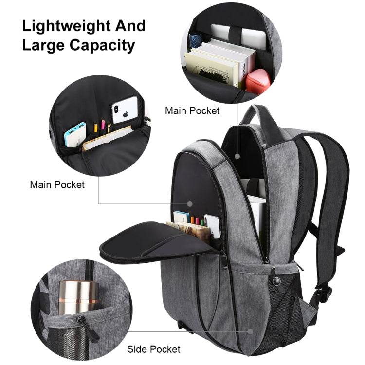 HAWEEL 14W Mochila para computadora portátil con hombros dobles de lona portátil para exteriores con energía solar extraíble plegable, salida USB: 5V 2.1A máx.