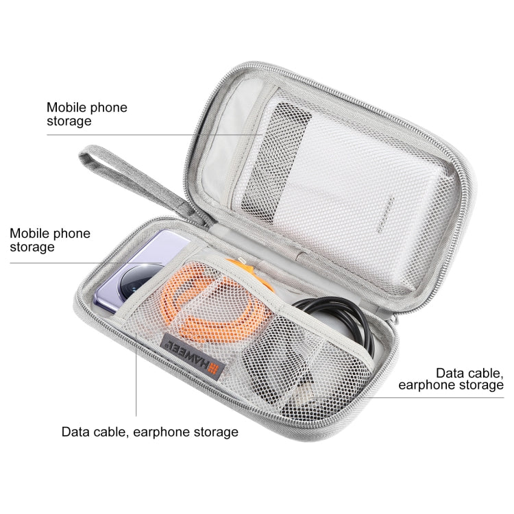 Bolsa de almacenamiento organizadora electrónica HAWEEL para teléfonos móviles, banco de energía, cables, ratón, auriculares, Digital Organizer, Size: S, Digital Organizer