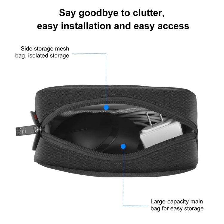 Bolsa de almacenamiento organizadora electrónica HAWEEL para cargador, banco de energía, cables, mouse, auriculares, tamaño: S, Electronic Organizer, Size: S
