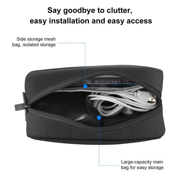 Bolsa de almacenamiento organizadora de electrónica HAWEEL para cargador, banco de energía, cables, mouse, auriculares, tamaño: L, Electronic Organizer, Size: L