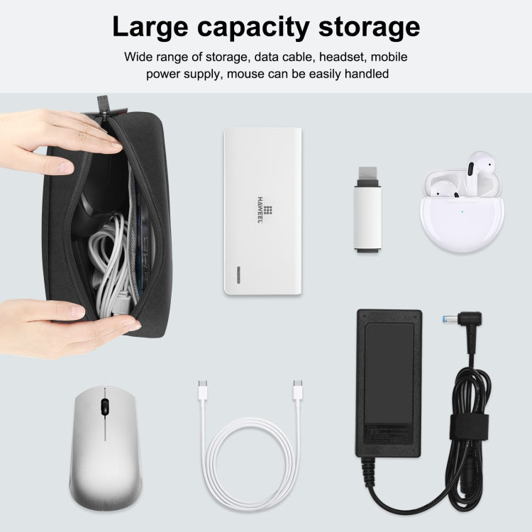Bolsa de almacenamiento organizadora de electrónica HAWEEL para cargador, banco de energía, cables, mouse, auriculares, tamaño: L, Electronic Organizer, Size: L