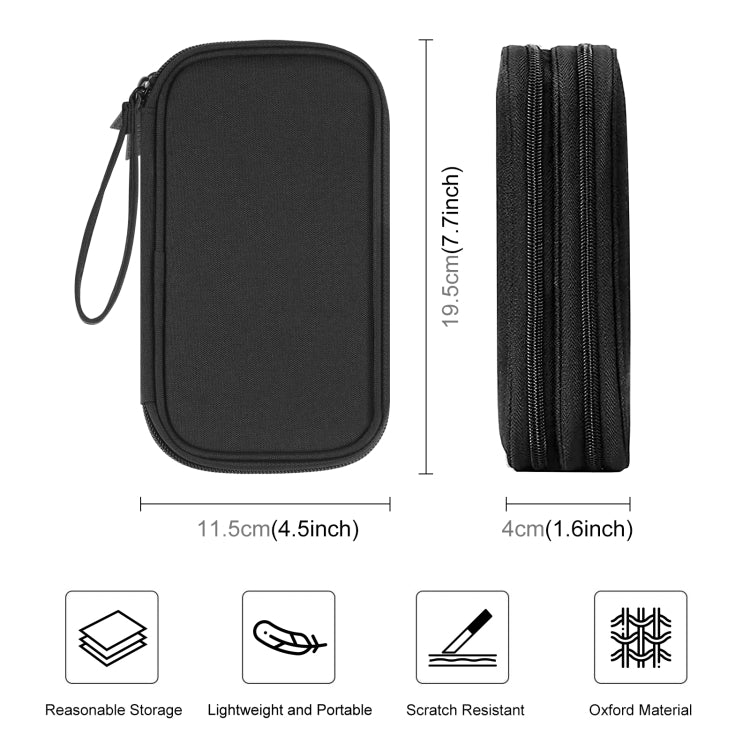 HAWEEL Organizador electrónico Bolsa de almacenamiento de doble capa para cables, cargador, banco de energía, teléfonos, auriculares, Double Layers Organizer