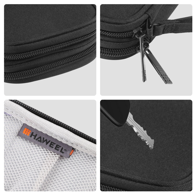 HAWEEL Organizador electrónico Bolsa de almacenamiento de doble capa para cables, cargador, banco de energía, teléfonos, auriculares, Double Layers Organizer