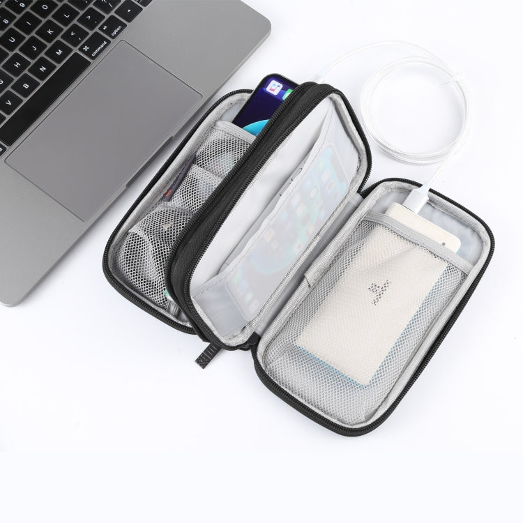 HAWEEL Organizador electrónico Bolsa de almacenamiento de doble capa para cables, cargador, banco de energía, teléfonos, auriculares, Double Layers Organizer